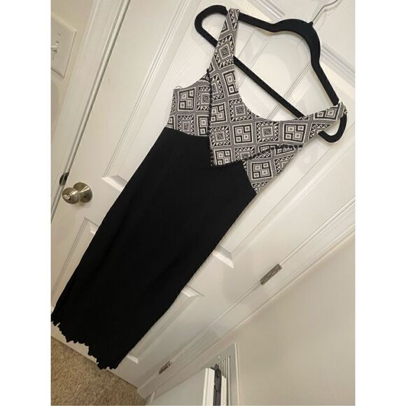 Maurice’s women’s size 0 maxi lined dress sleeveless black white - Picture 1 of 7